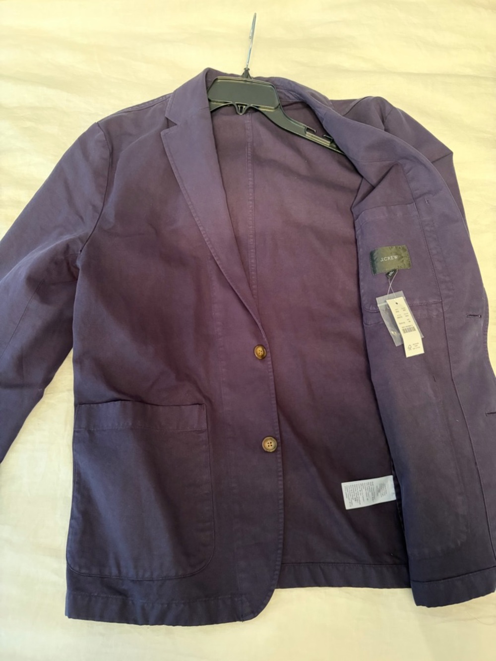 J.Crew Navy Cotton Linen Blazer 40R